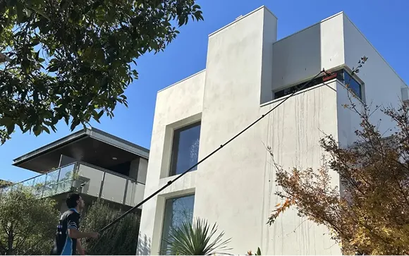 Magnum Window Shine elevated work platform boom lift access Melbourne