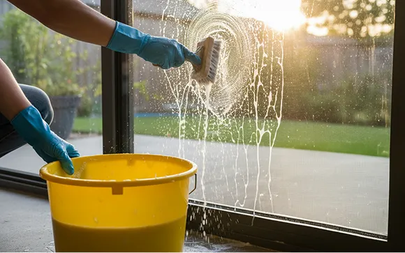Magnum Window Shine flyscreen cleaning professionally washed clean windows and sparkling results Melbourne